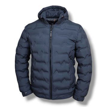 Чоловіча єврозимова куртка-бомбер Black Vinyl 2815 Dark Blue 2815 Dark blue  S/46  фото
