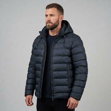 Мужская облегченная зимняя куртка Black Vinyl C26-2866 CQ Navy #2 100992 фото