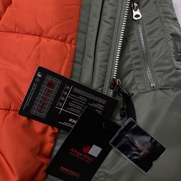 Мужская зимняя куртка BOMBER Oversize Kings Wind 6011 Olive 6011 Olive фото